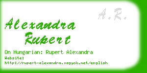 alexandra rupert business card